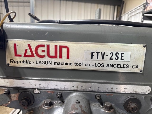 Lagun #FTV-2SE, Vertical Milling Machine, 54" x 11" table, 38" X, 16" Y, 16" Z, R-8, 4250 RPM, 3 HP, 480 V. - Image 9