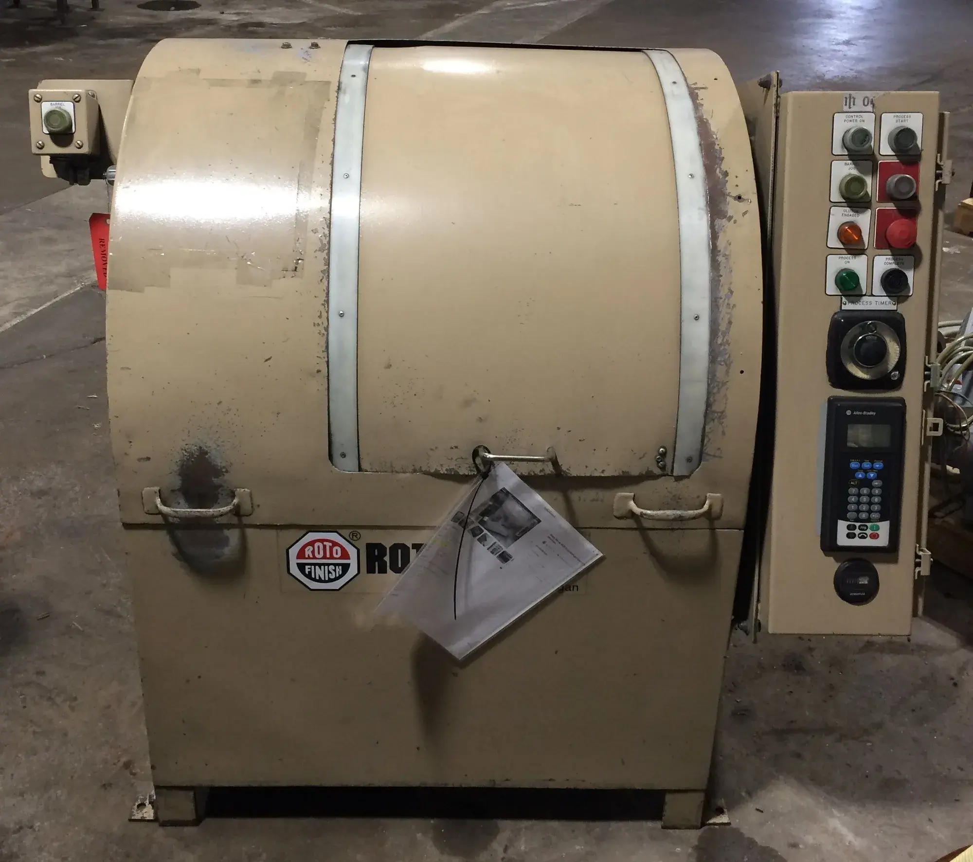 Roto-Finish #RCB-8, centrifugal barrel finishing machine, 1 cu.ft., 7" x 10" barrel, 180 RPM turret, 2 HP - Image 2