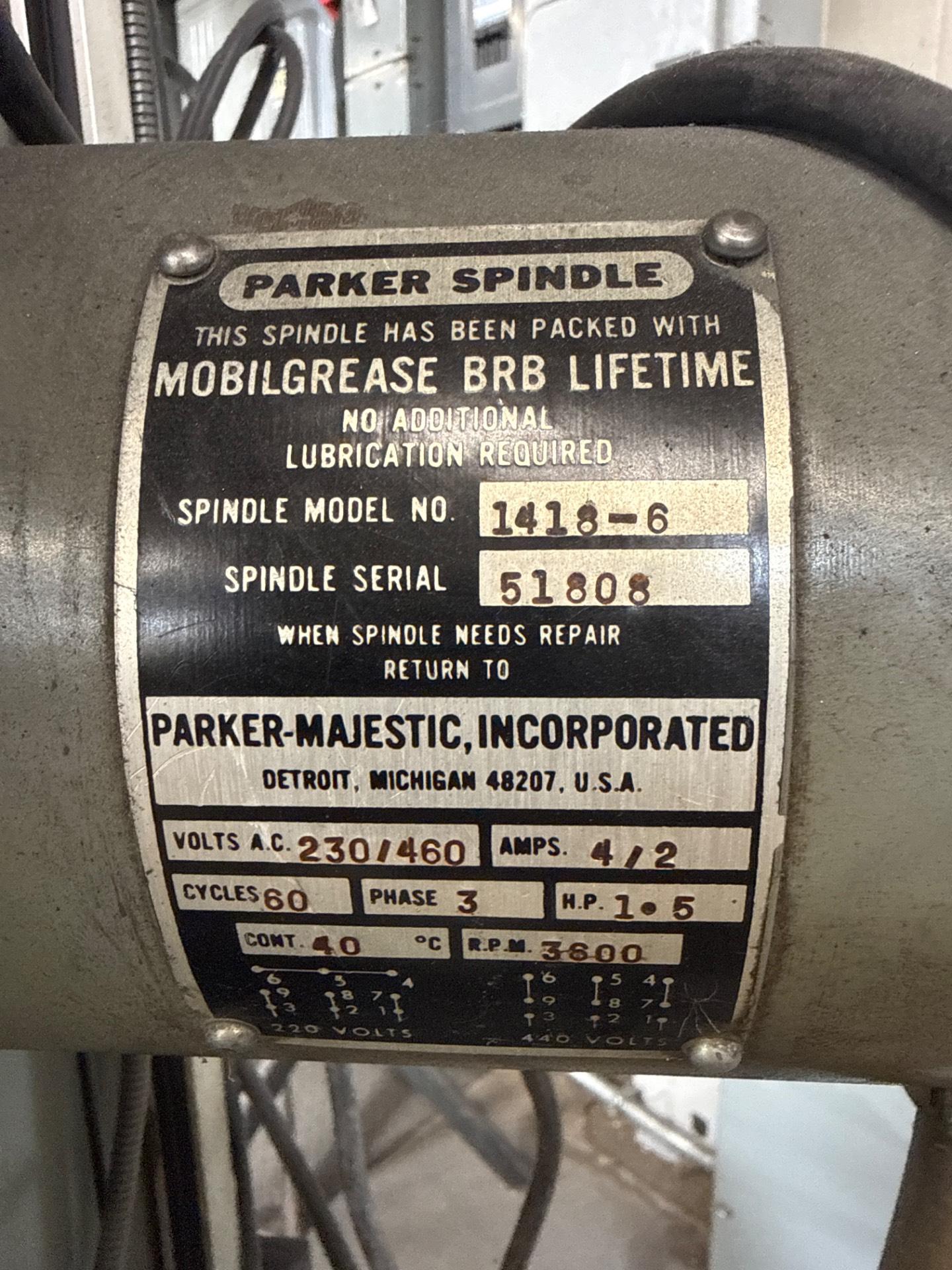 7" x 18" Parker -Majestic #1418-6, Surface Grinder, 7" wheel, 1.25" bore, 300 lb. capacity, 12" max work - Image 6