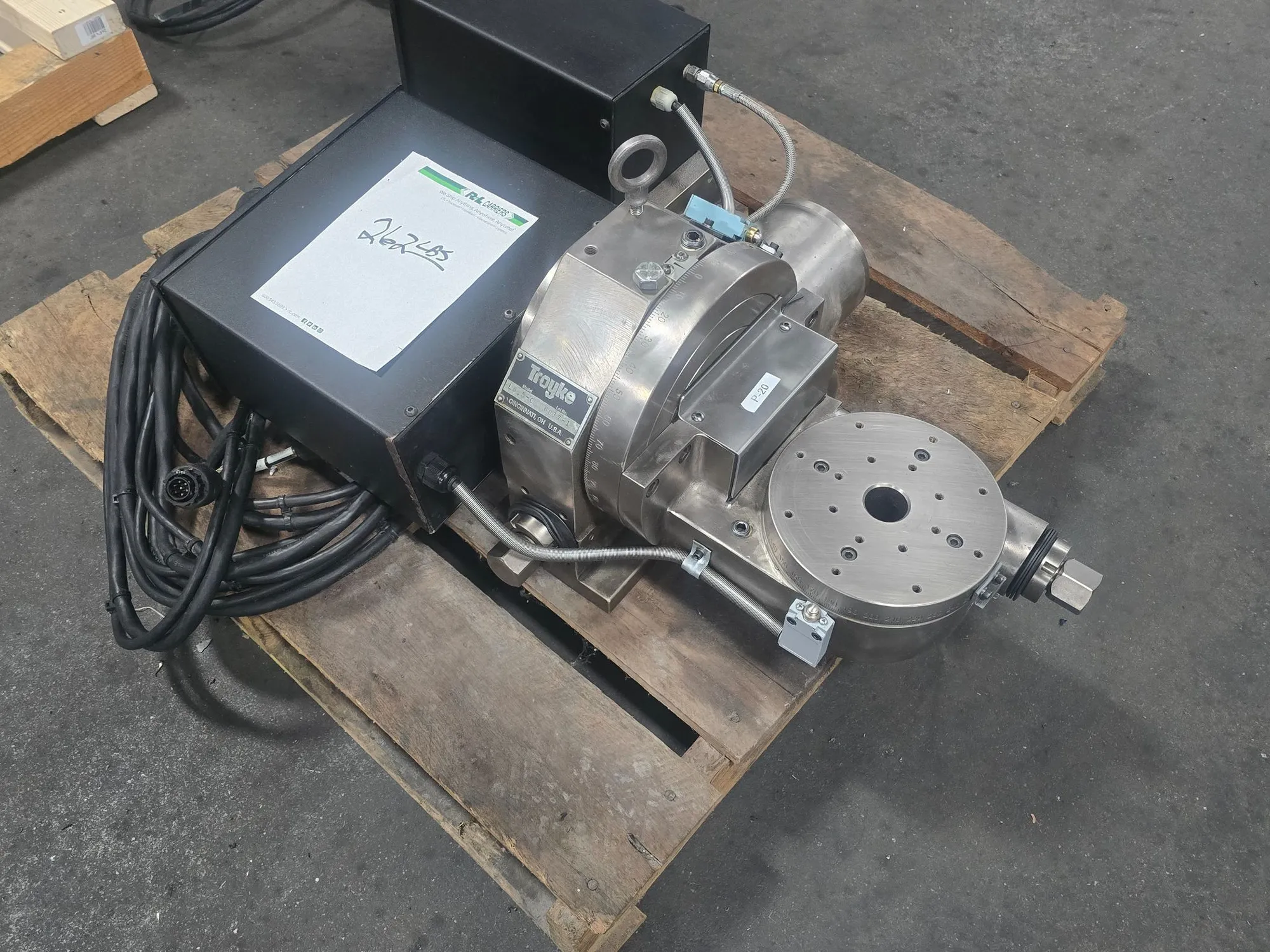 6.5" Troyke #L6.5-C, Rotary & Tilt Axis Table, 1.181" bore, 100 lb. capacity - Image 2
