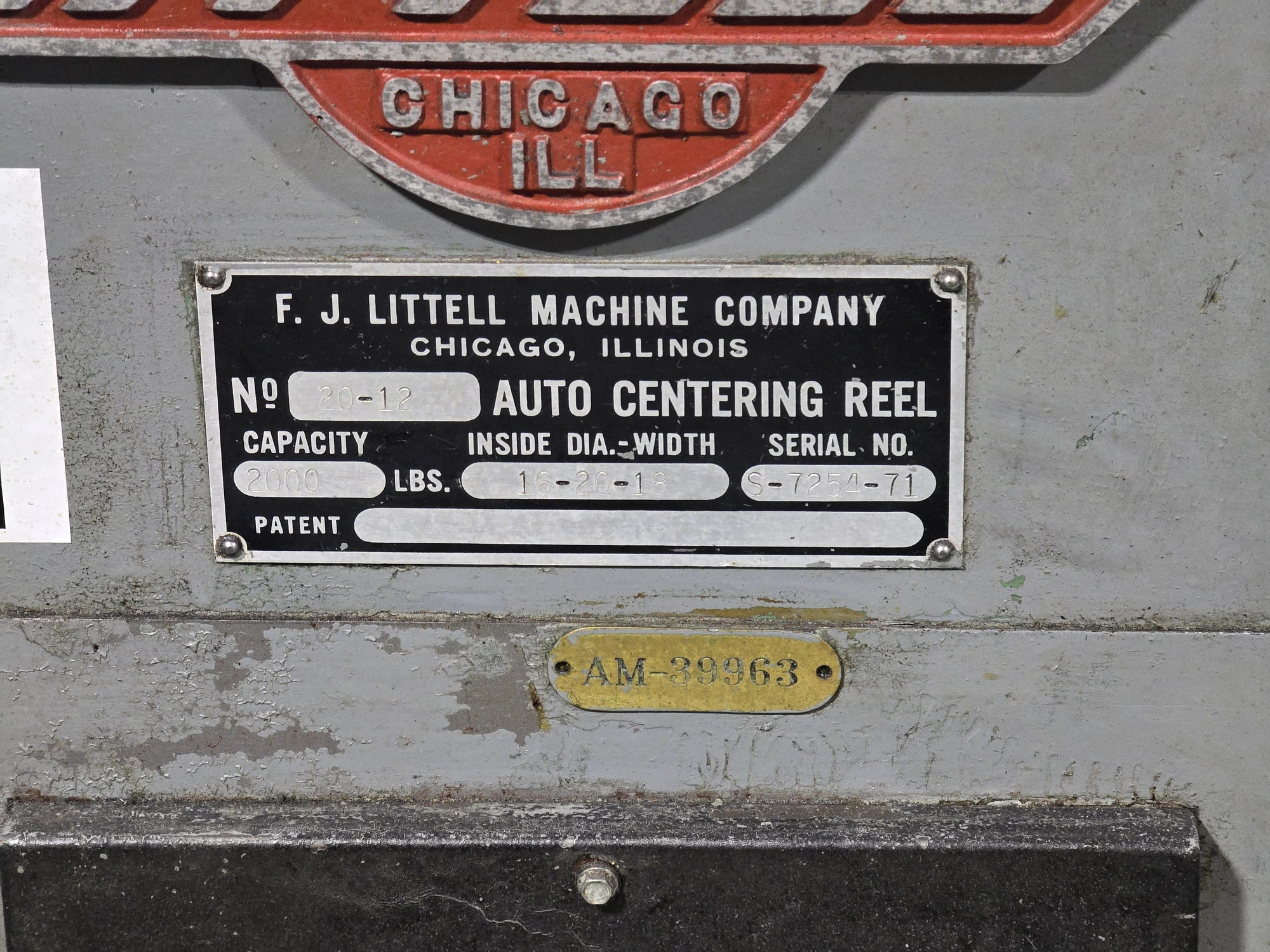2,000 lb. Littell #20-12, Coil Reel Dispenser, 18" max coil width, 16" ID, 20" outside dimensions, 120 V., 1 - Image 5