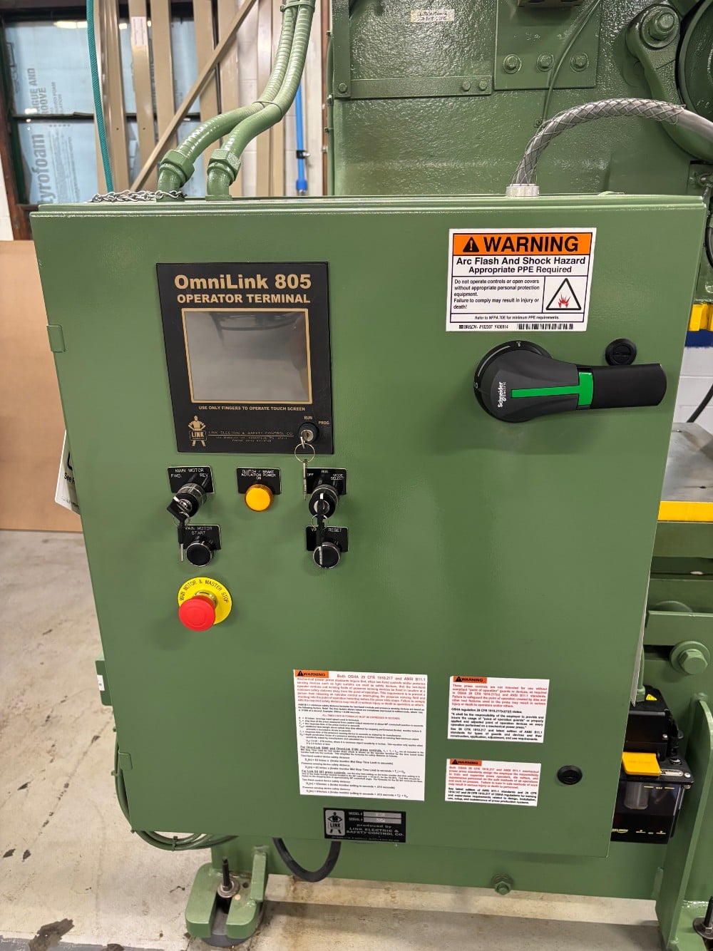 25 Ton, Rousselle #3F, OBI punch press, 3" stroke, 2" manual adjustment, Omnilink 805 PLC Control - Image 2
