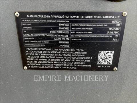 Atlas-Copco XAS950CD, 1926 hours, S/N: UVC902061, 2024 - Image 4
