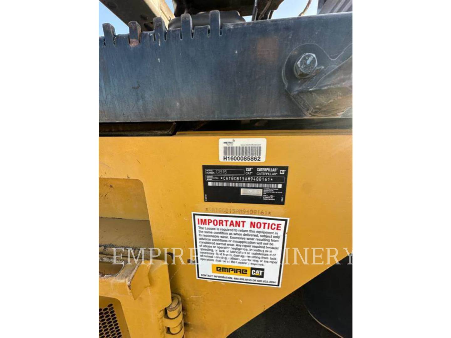 Caterpillar CB15 TR 5A, 2171 hours, S/N: M9400161, 2019 - Image 6