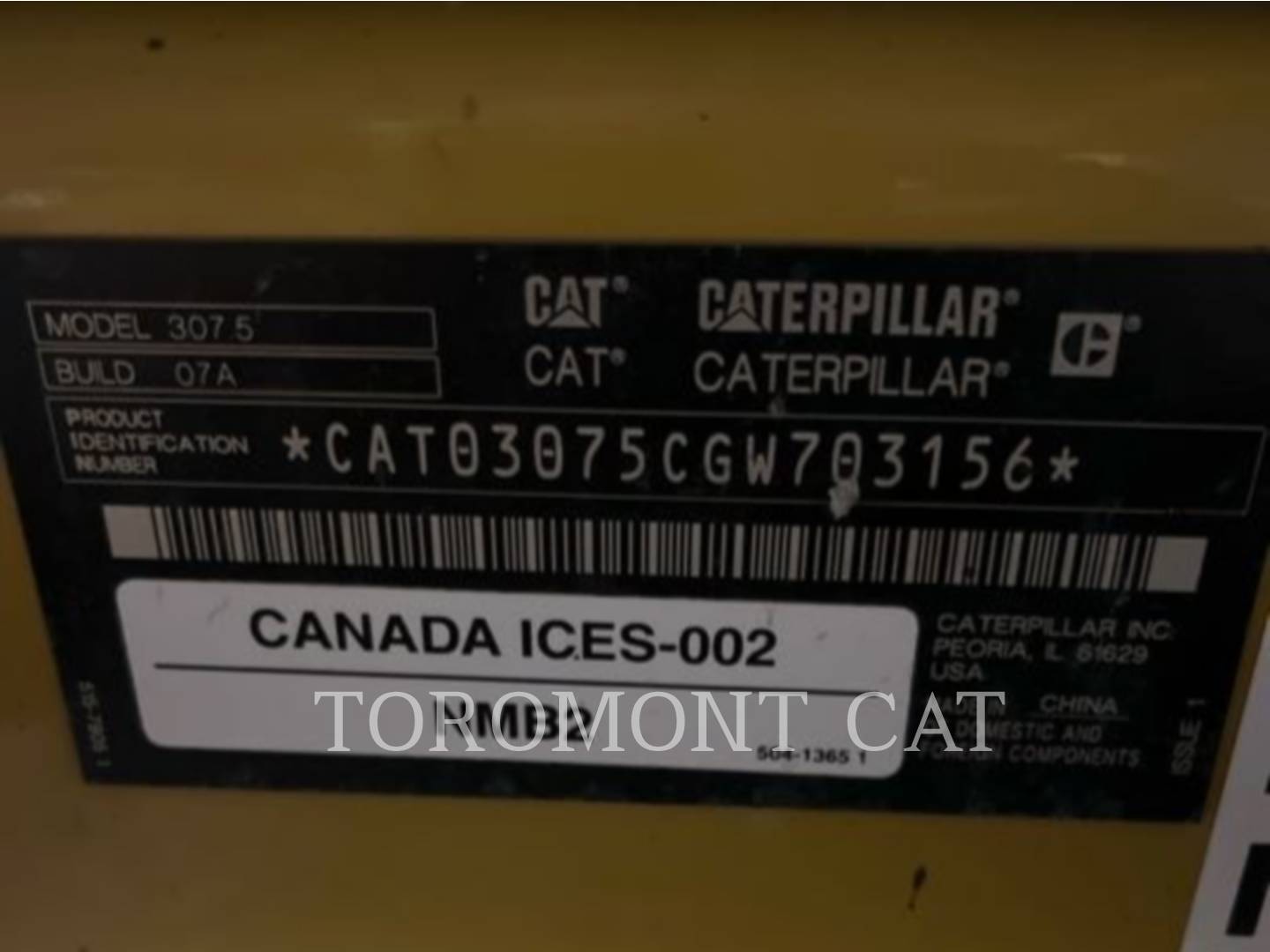 Cat 307.5, Mini Excavator, 2320 hours, S/N: GW703156, 2022 - Image 6