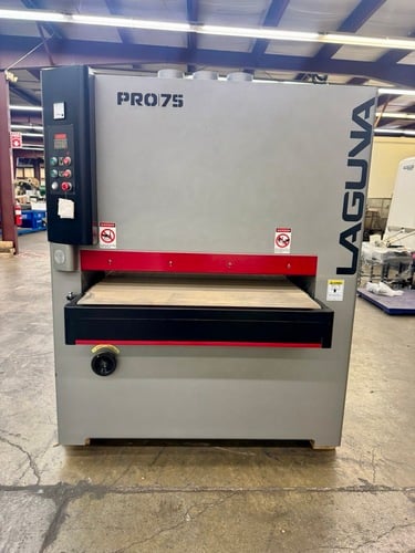 43" x 75" Laguna #Pro-43-2RK, 2-head wide belt sander, 25 HP, 8" roller and 4" roller/platen heads, 1/4"-5.9" - Image 1