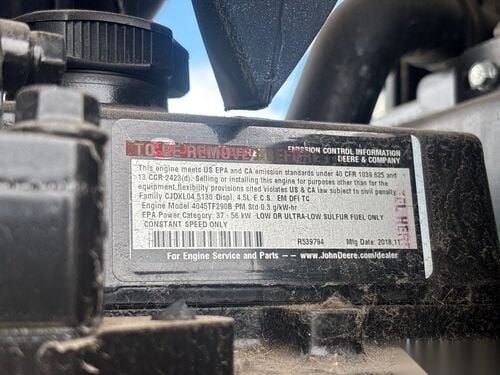48 KW John Deere #GPR-J50-60T4iF-3SA, 277/480 Volts, 3-phase, 1800 RPM, John Deere 4045TF290, 4 cyl, 2022 (2 - Image 8