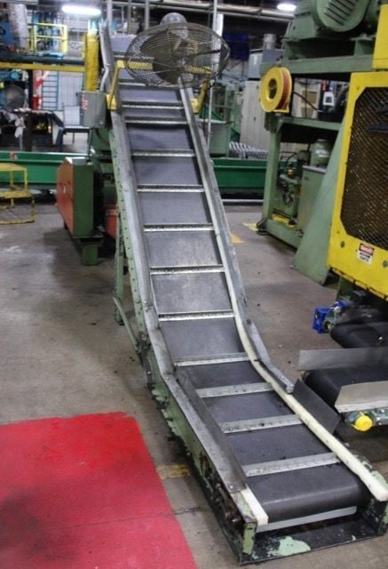 16" wide x 10' long, Roach, cleated incline conveyor - Image 1