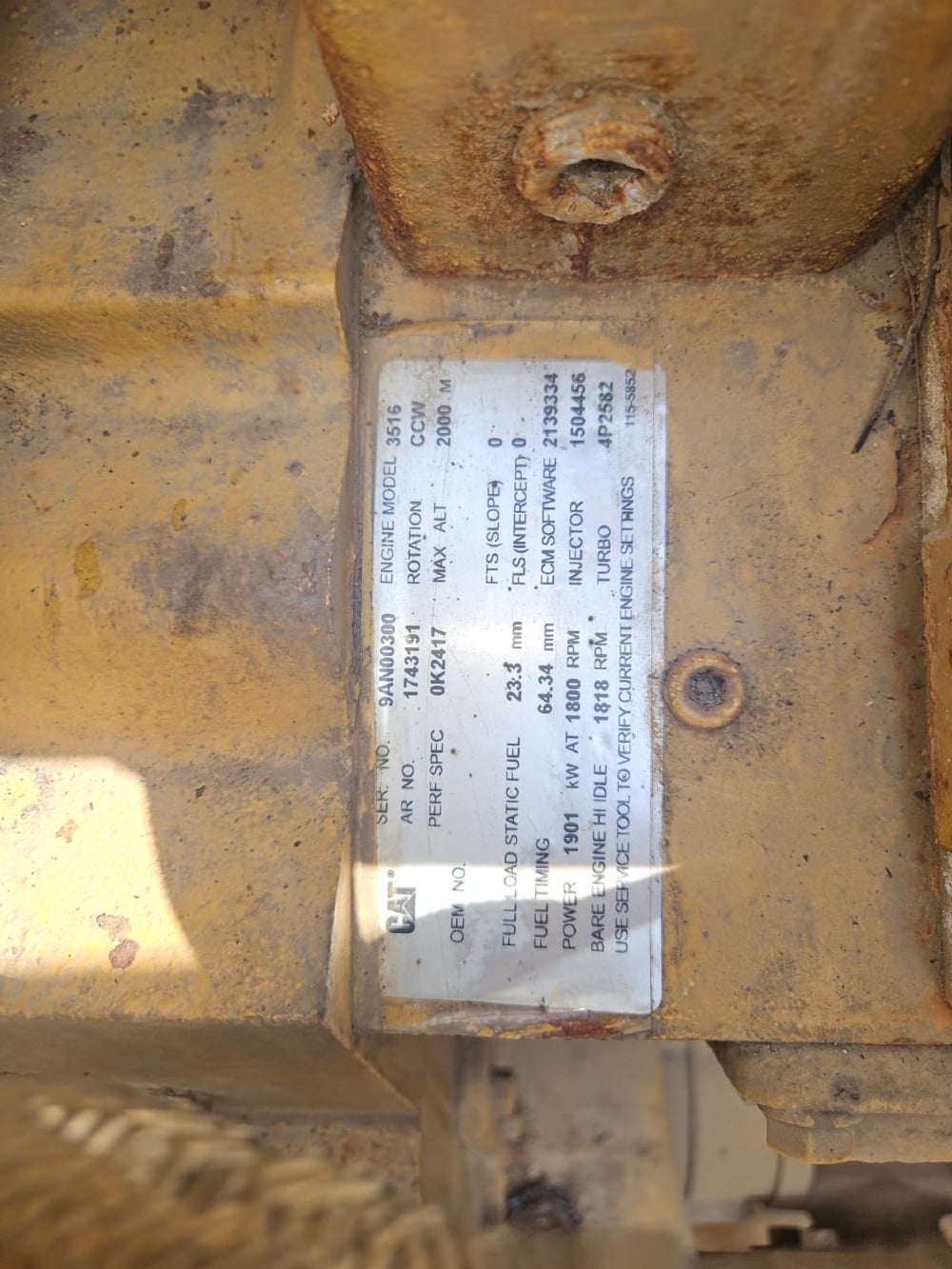 1900 KW Caterpillar #3516, only 2000 hours, 2002 - Image 4