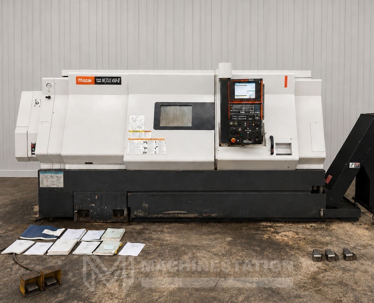 Mazak #Quick-Turn-Nexus-450II, CNC turning lathe, 33.2" swing, 18" chuck, 3-jaw, 4" bar, 22.83" dia., 39.37" - Image 3