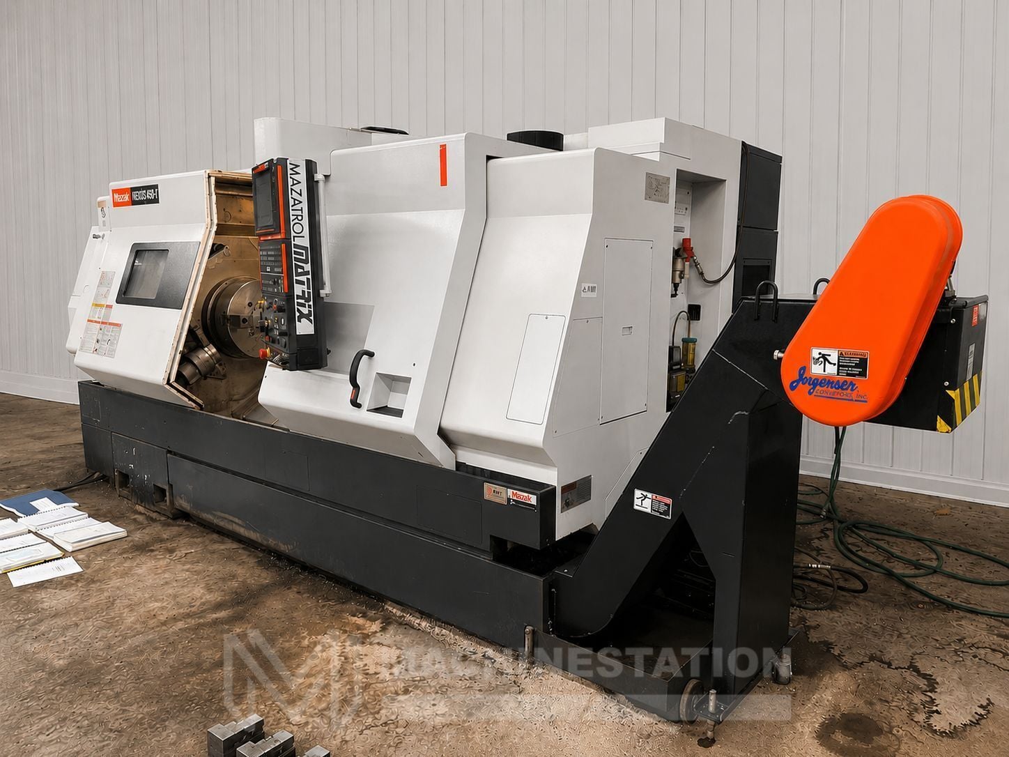 Mazak #Quick-Turn-Nexus-450II, CNC turning lathe, 33.2" swing, 18" chuck, 3-jaw, 4" bar, 22.83" dia., 39.37" - Image 5
