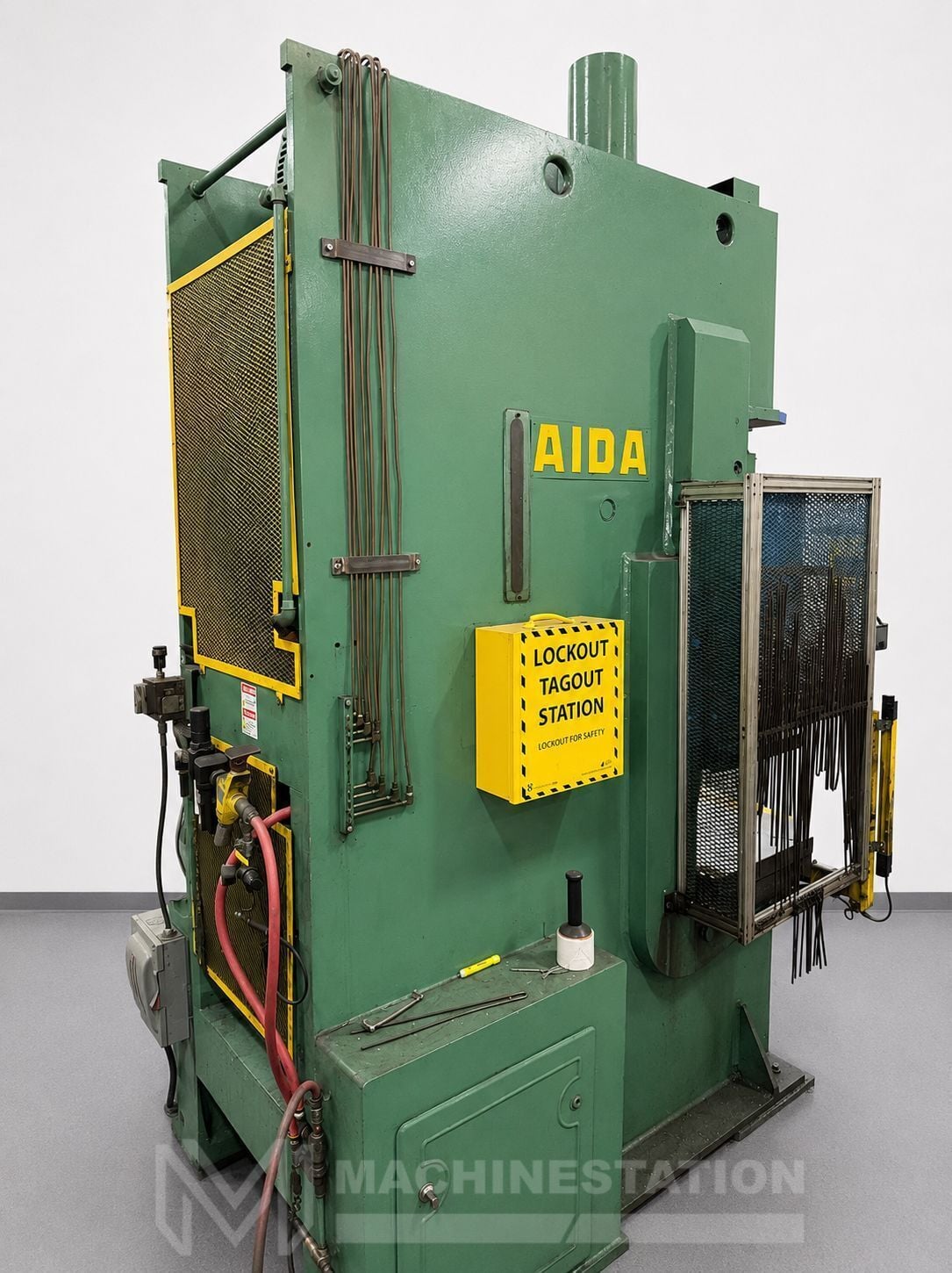 100 Ton, Aida #PP-XGC-100, single point gap frame press, 6.69" stroke, 13.78" Shut Height, 12" throat, 50 - Image 4