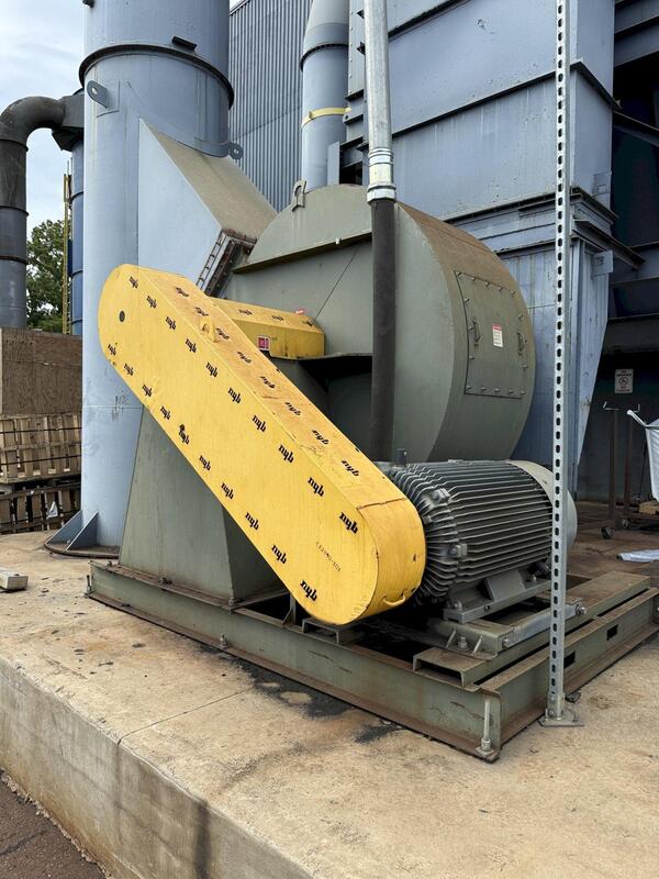 66,000 cfm IVI #PA16x24x144, Top Access Pulse Bag Dust Collector, 150 HP Worldwide motor, New York Blower - Image 2