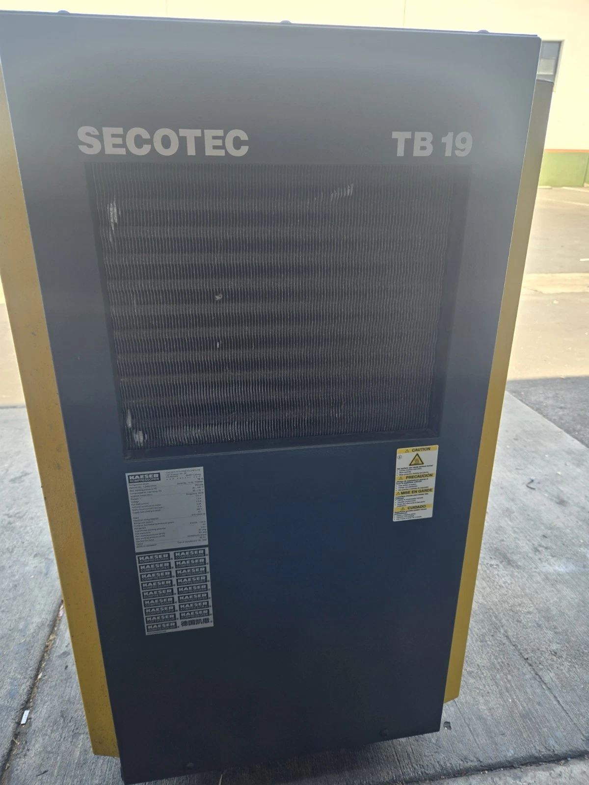 Kaeser #TB19, Secotec refrigerated compressed air dryer - Image 2