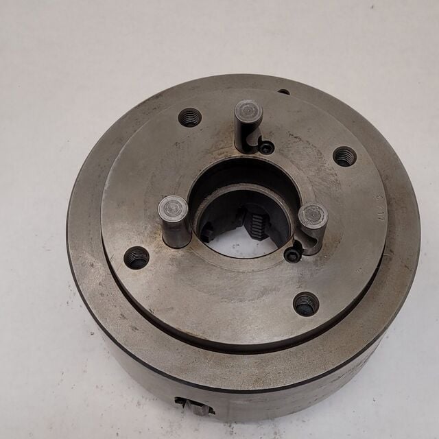 8" Buck #1308, 4-jaw lathe chuck, D1-4 Camlock back, 2" thru hole, 1800 RPM, w/ chuck key - Image 8