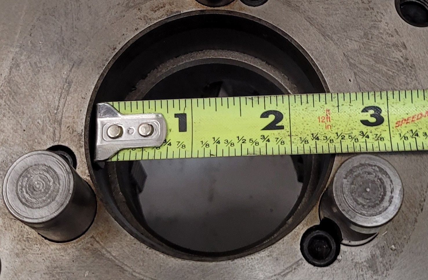 8" Buck #1308, 4-jaw lathe chuck, D1-4 Camlock back, 2" thru hole, 1800 RPM, w/ chuck key - Image 10