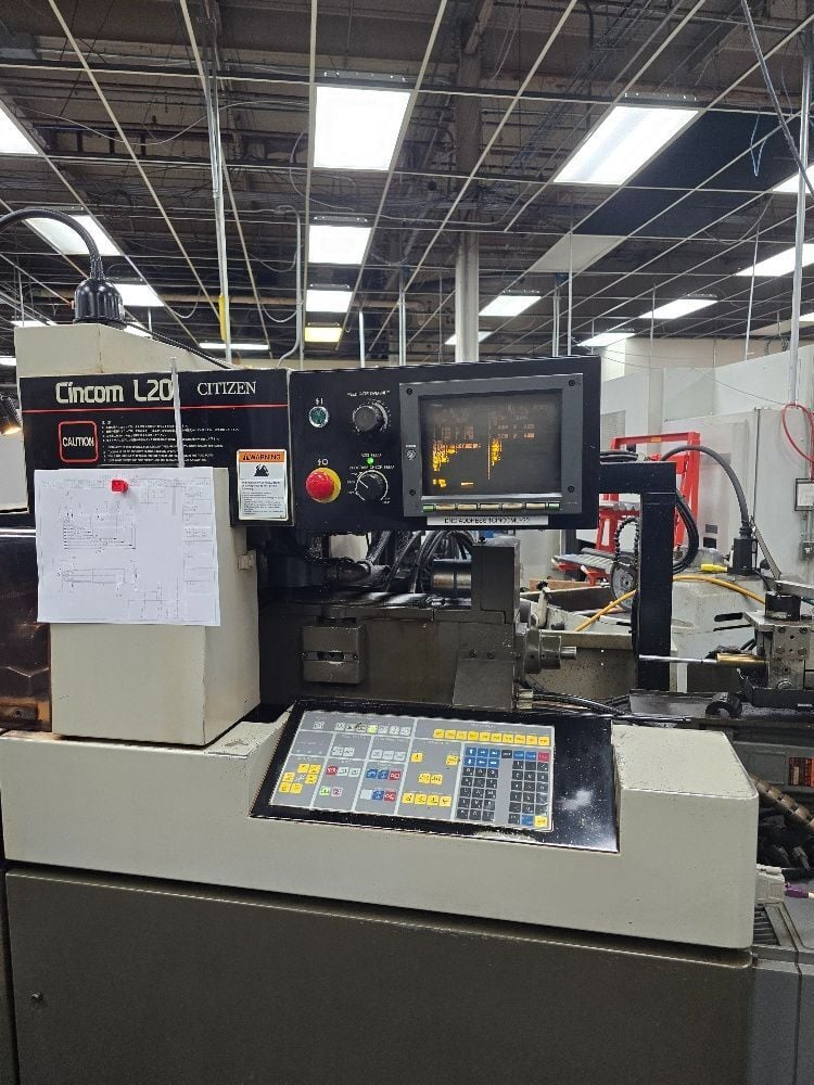 Citizen #20L, CNC Swiss-Type Screw Machine, 12' LNS Hydrobar bar feeder, 1995 - Image 2