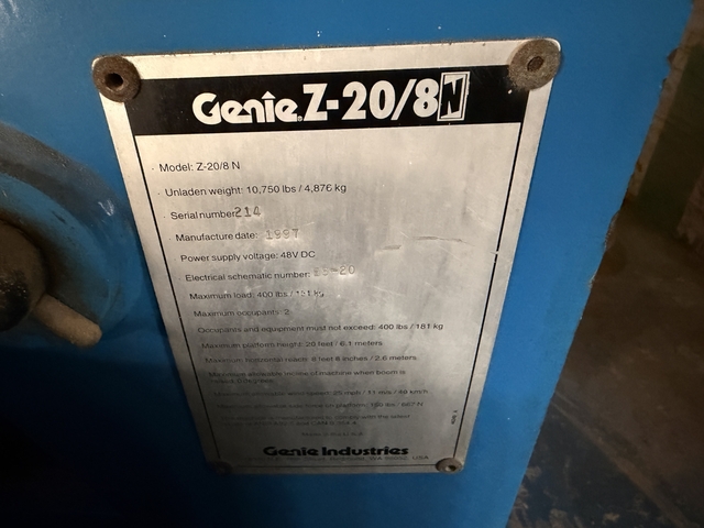 Genie #Z-20/8N, boom lift - Image 9