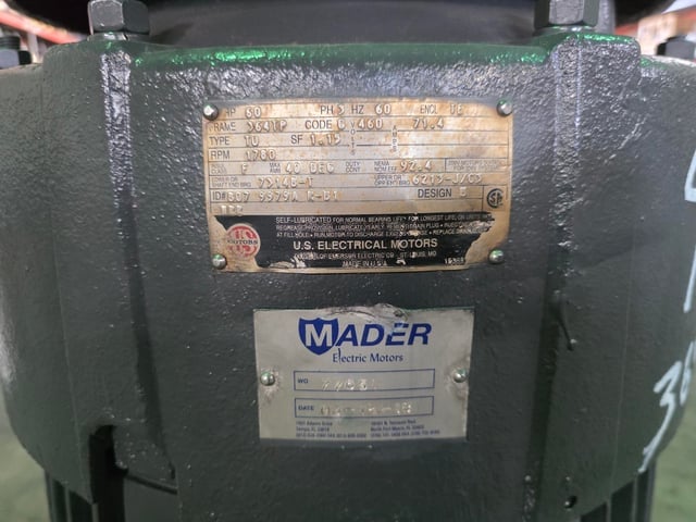 60 HP 1800 RPM U.S. Motors, Frame 364TP, TEFC BB, 460 Volts - Image 5