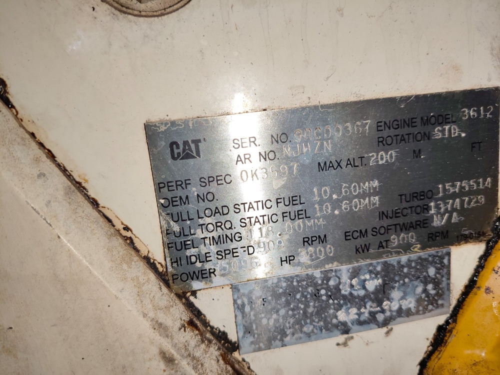Caterpillar #3612, diesel generator set, 60hz 11 KV, 2005 (8 available) - Image 7