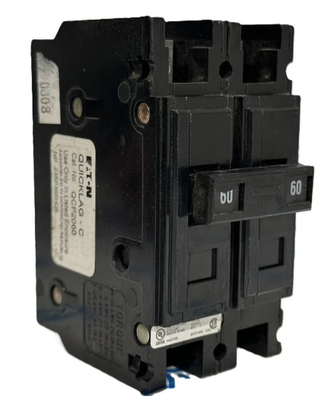 Eaton QCP2060 Miniature Circuit Breaker, Type QCP, 60A, 2-Pole, 120/240V, NEW - Image 1