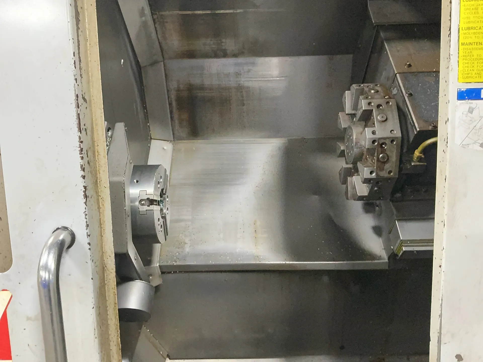 Haas #SL-20, CNC lathe, 8.5" 3-jaw chuck, 2" bore, multi-position tool post, foot switch, 208/230 V., 2005 - Image 6