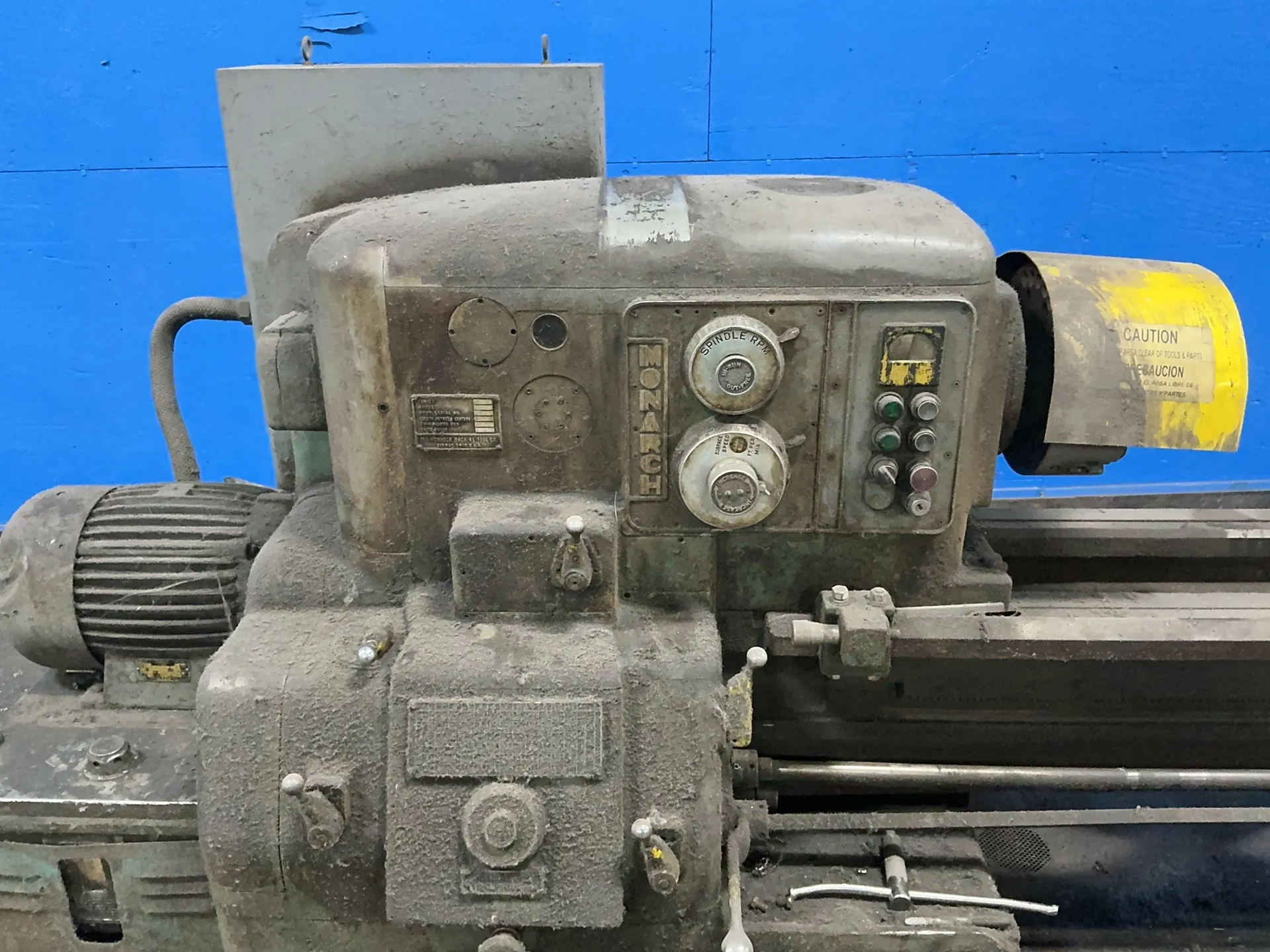 24" x 126" Monarch #131, lathe, 12" 4-jaw chuck, 2" bore, steady rest, tool post, 20 HP, 1750 RPM - Image 2