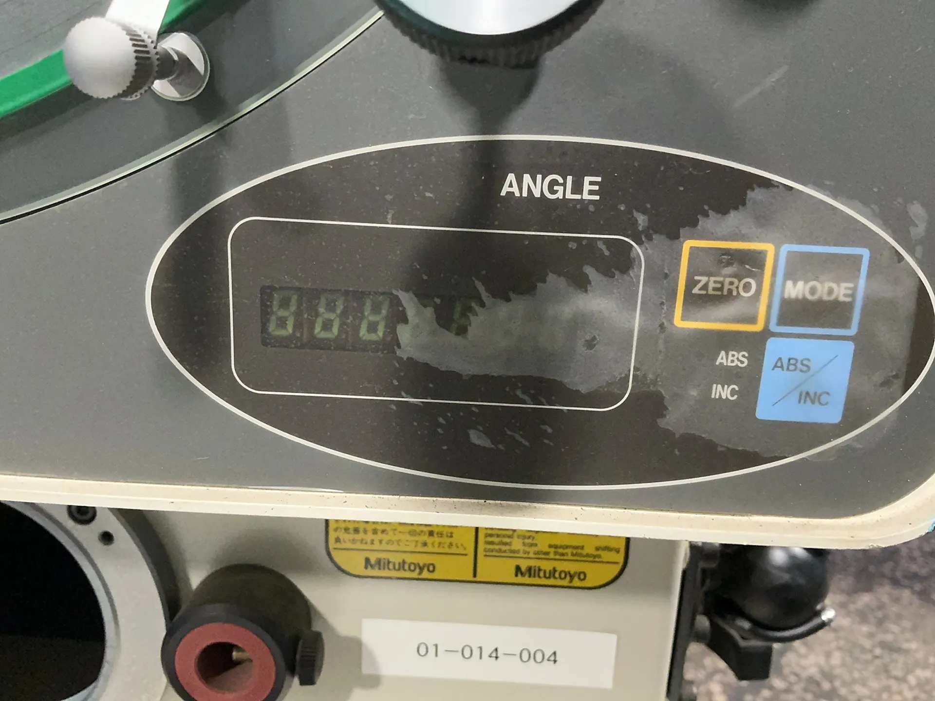 13" diameter Mitutoyo #PH-3500, optical comparator, 10X lens, QM-Data 200 pendant, 6" x 17.75" table - Image 6