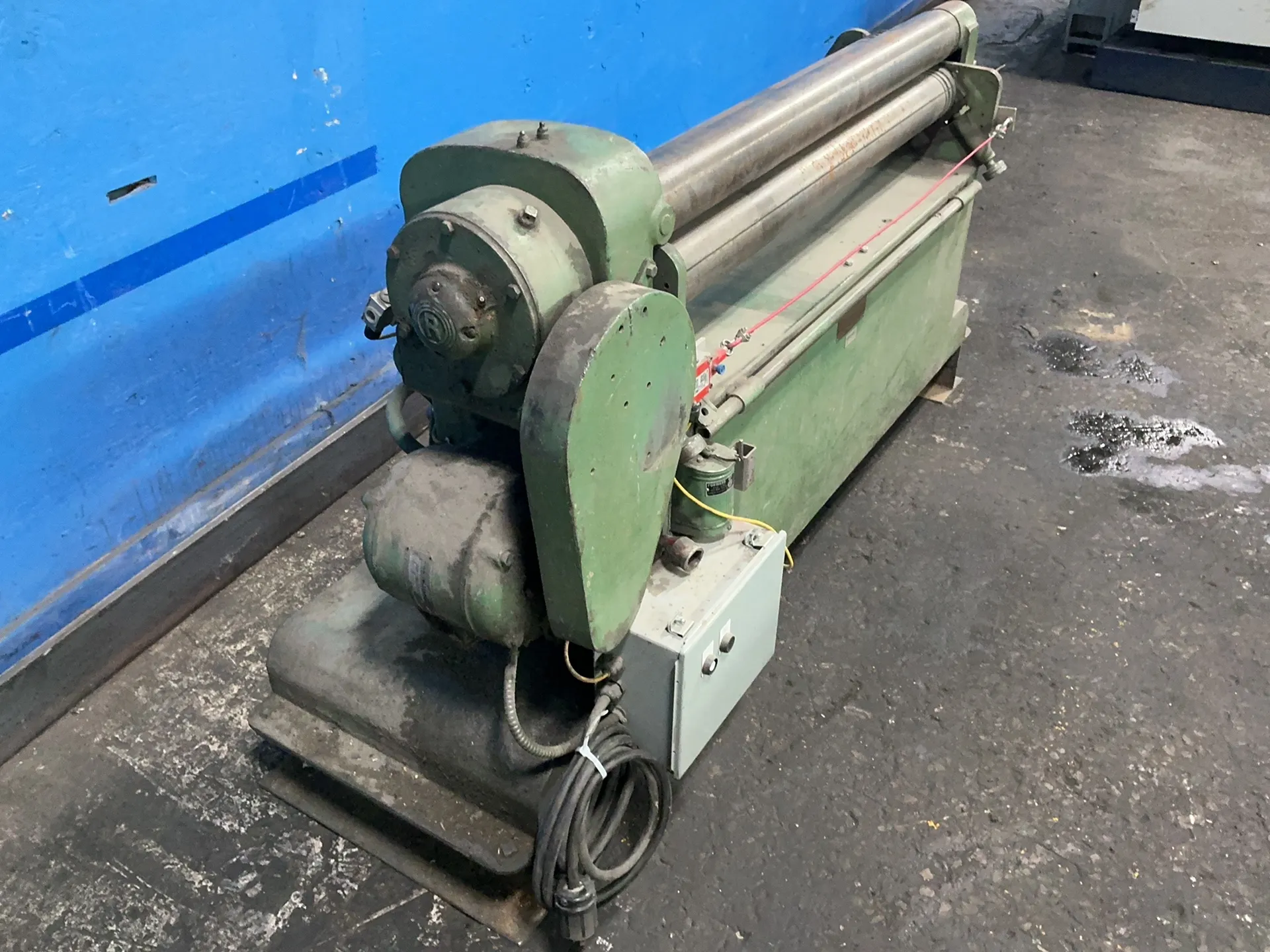 50" Reed-Prentice Engineering #450, powered slip roll, 3 rolls, wire grooves, 1 HP, 220-440 V., 3 Ph. - Image 3