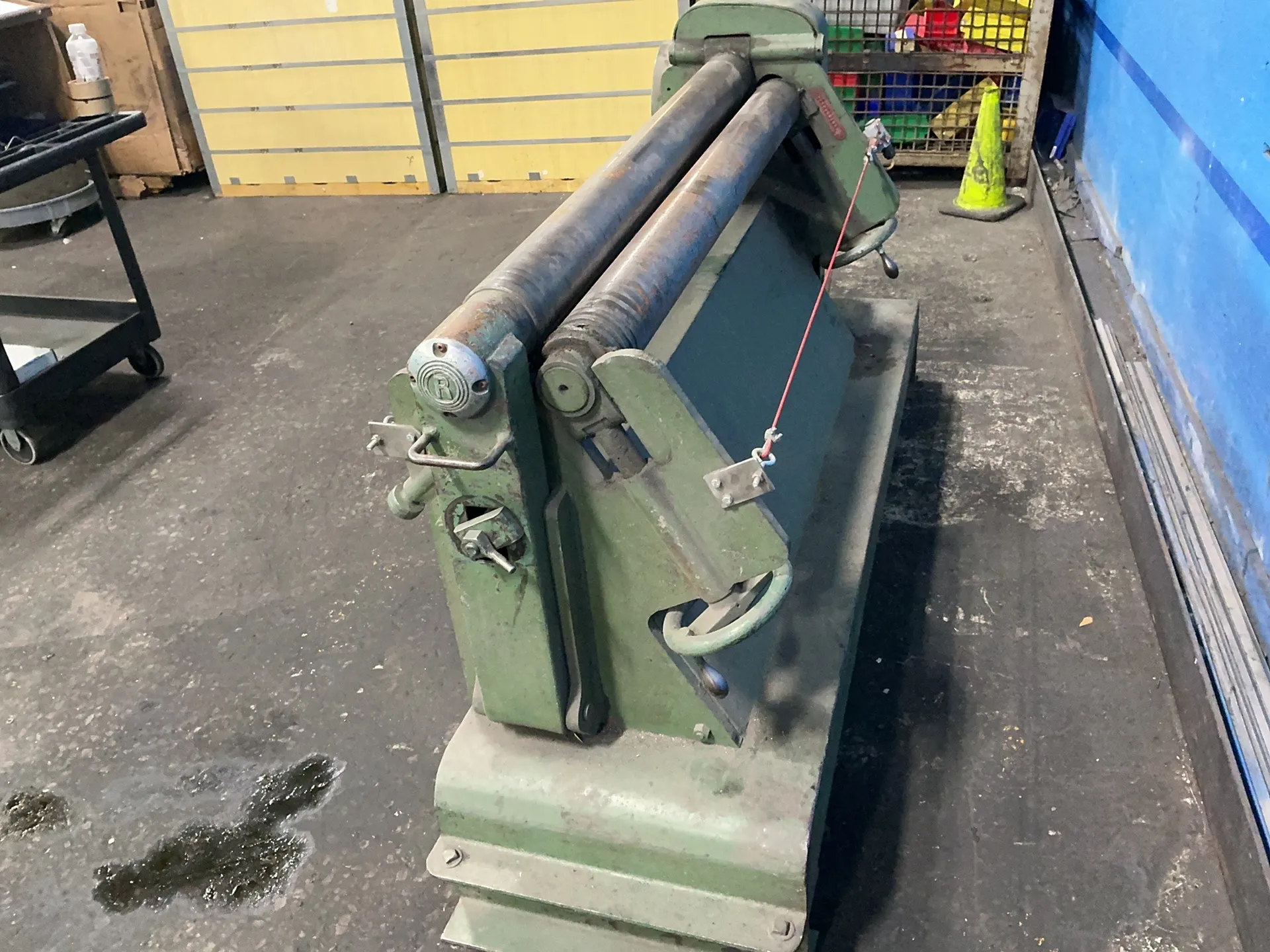 50" Reed-Prentice Engineering #450, powered slip roll, 3 rolls, wire grooves, 1 HP, 220-440 V., 3 Ph. - Image 5