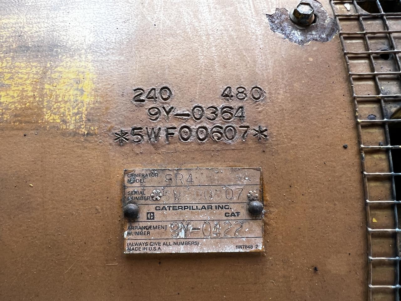 225 KW Caterpillar #SR4, diesel generator set, 3306 DI engine, 120/208 Volts, 1/3 phase, enclosed w/ muffler - Image 9
