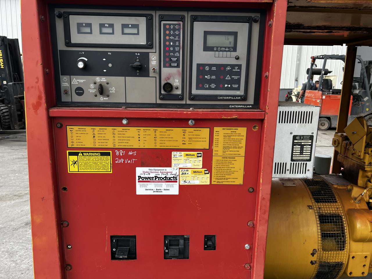 225 KW Caterpillar #SR4, diesel generator set, 3306 DI engine, 120/208 Volts, 1/3 phase, enclosed w/ muffler - Image 10