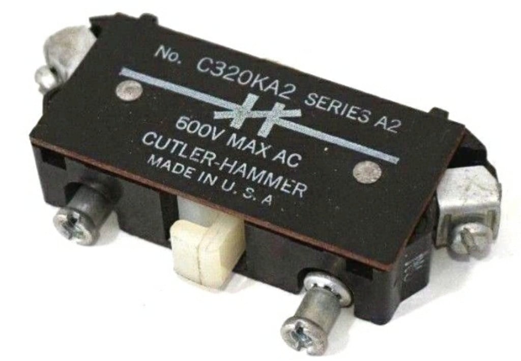 Cutler-Hammer C320KA2 Auxiliary Contact, Freedom Series, 1NC Configuration, NEW - Image 1
