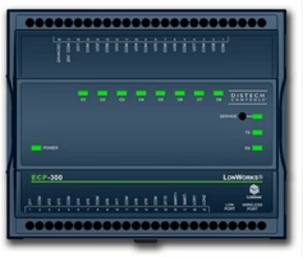 Distech CDIP-203X-00 ECP-203 Programmable Controller, 6UI 5DO (Triac) 3UO, Refurbished - Image 1