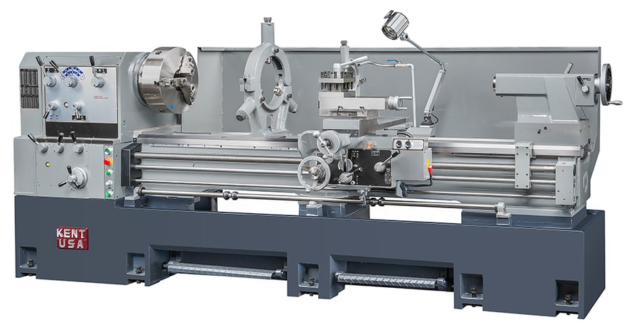 30" -44" x 80" -120" Kent #HW-30 Series, manual precision, 3-Jaw 15" chuck, 10-1000 RPM, #7MT, Steady Rest - Image 1