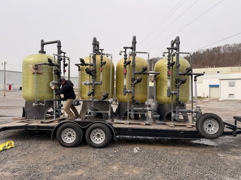 Nelsen, 300 GPM Two Bed Demineralizer, (4) 48" x 72" Structural Fiberglass Tanks, AquaMatic 962 Control - Image 1