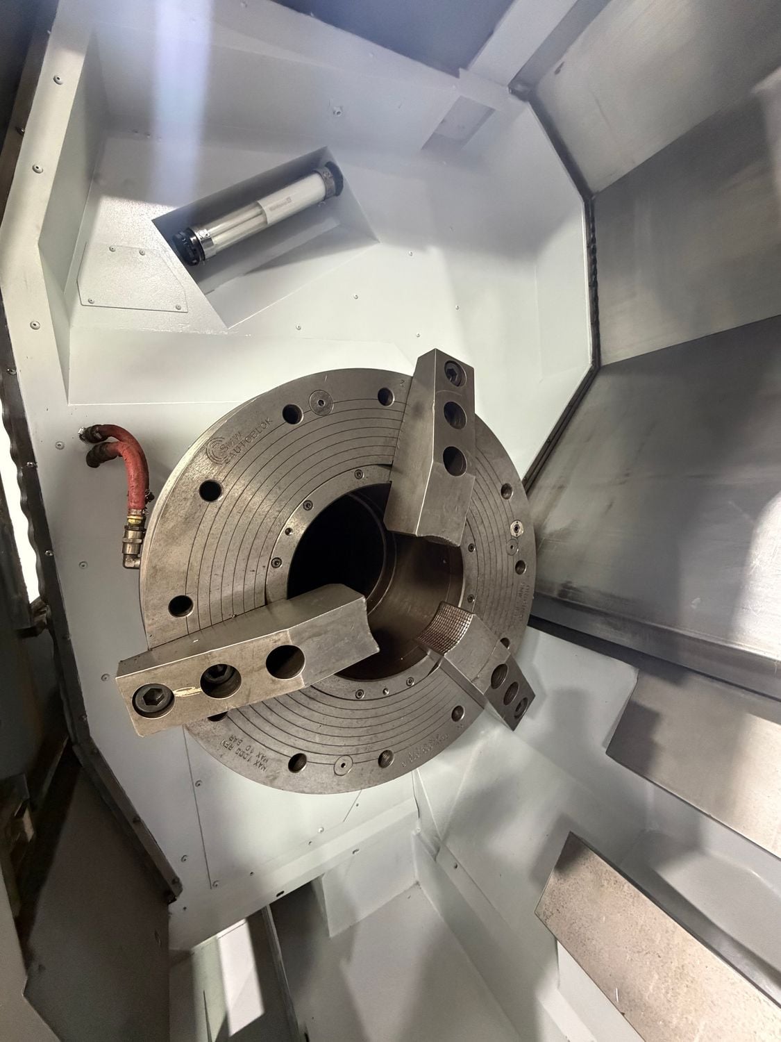 Mori Seiki #SL-603C/1000, CNC lathe, 10" bar, 35.4" diameter, 39.4" length, SMW AUTOBLOK 24" air 3-jaw chuck - Image 3
