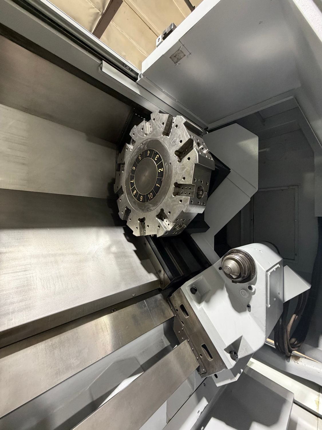 Mori Seiki #SL-603C/1000, CNC lathe, 10" bar, 35.4" diameter, 39.4" length, SMW AUTOBLOK 24" air 3-jaw chuck - Image 4