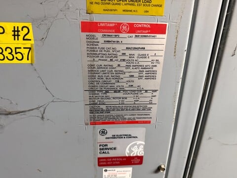 General Electric #CR194A148F2, limitamp motor motor cont, 4160 Volts - Image 7