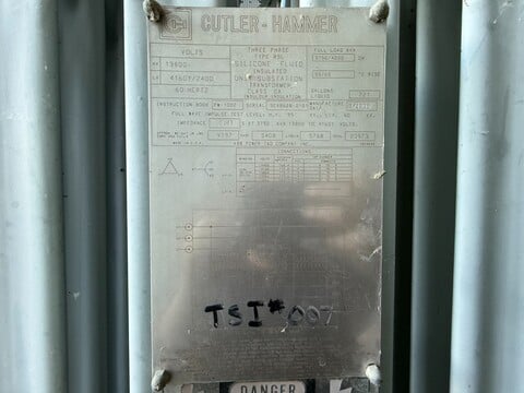 3750 KVA 4160Y/2400 Secondary, Cutler-Hammer #4160Y/2400, Transformer, 4160Y/2400 Volts, Substation - Image 5