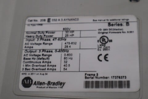 30 HP Allen-Bradley #20BE032A3AYNANC0, powerflex 70 variable frequency dri - Image 6