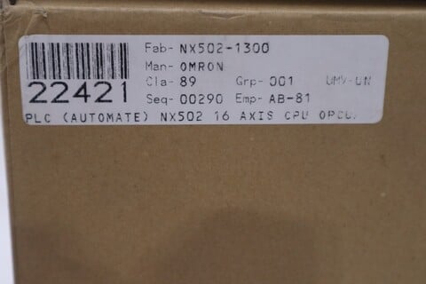 Omron CPU Unit NX502-1300 / NX5021300, NEW - Image 4