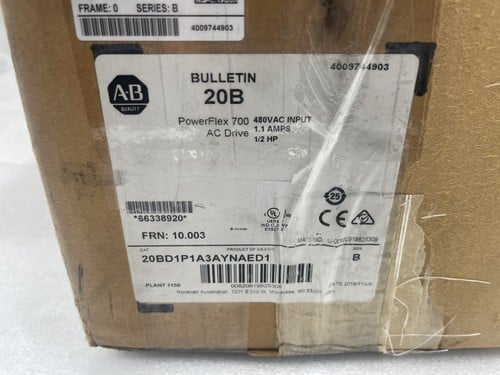 0.5 HP Allen-Bradley #20BD1P1A3AYNAED1, powerflex 700 variable frequency dr, 480 Volts, NEW - Image 4