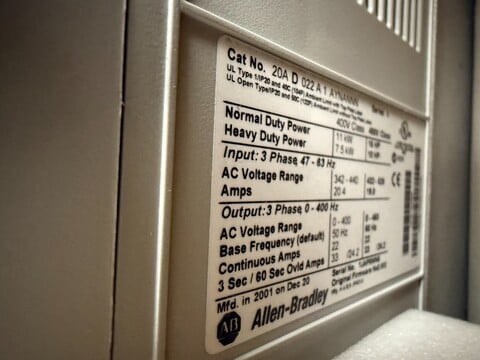 15 HP Allen-Bradley #20AD022A1AYNANNN, powerflex 70 variable frequency dri, NEW - Image 5