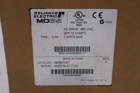 7.5 HP Reliance Electric #6MB40007, Variable Frequency Drive, NEW - Image 2