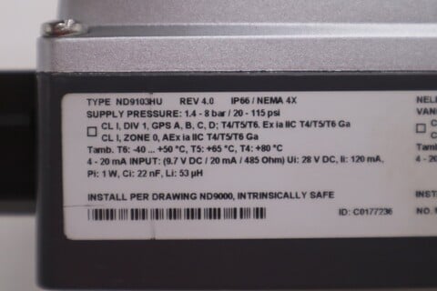 NELES VALMET Type ND9103HU Rev. 4.0 Valve Positioner 1-4-8bar 20-115PSI NEW UNIT - Image 4