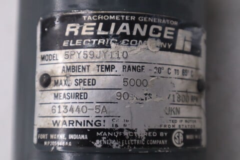 Reliance 5PY59JY110 Tachometer Generator 5000rpm STOCK GF858A - Image 2