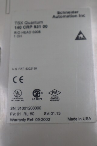 Schneider electric 140-crp-931-00/ 140crp93100 plc module stock h1772 - Image 2