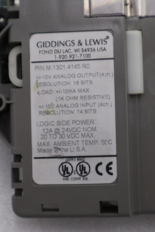 Giddings & Lewis M.1301.4145 R0 OUTPUT INPUT PLC MODULE STOCK 6018 - Image 2