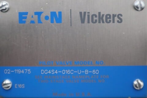 EATON/VICKERS, DG4S4-016C-U-B-60 Hydraulic Pilot Valve NEW NO BOX STOCK GF544 - Image 2